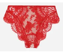High-waisted Lace Briefs - Donna Intimo Rosso