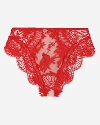 Dolce & Gabbana High-waisted Lace Briefs - Donna Intimo Rosso Rosso