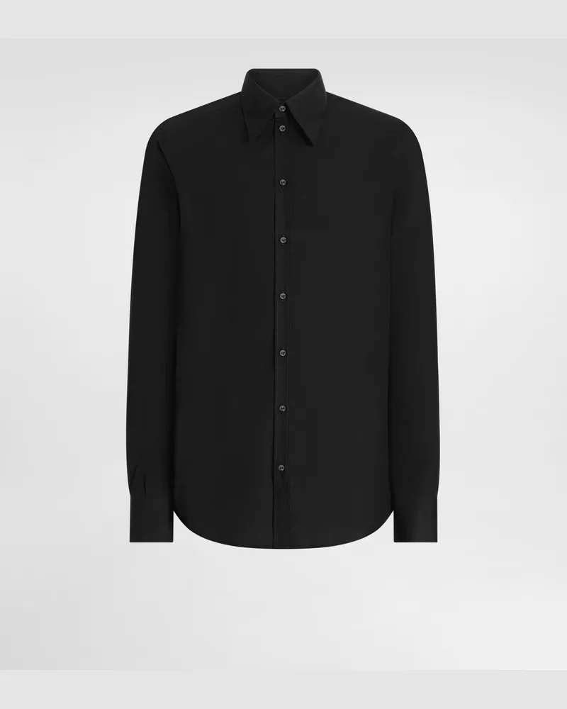 Dolce & Gabbana Camicia Gold In Crêpe De Chine - Uomo Camicie Nero Nero