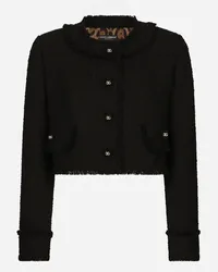 Dolce & Gabbana Giacca Corta In Tweed Rachel - Donna Giacche E Blazer Nero Nero