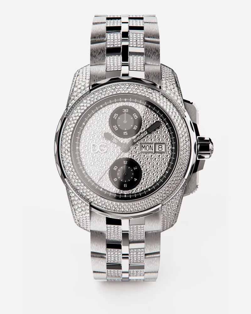 Dolce & Gabbana Ds5 Watch In White Gold With Diamonds - Uomo Orologi Oro Bianco Oro
