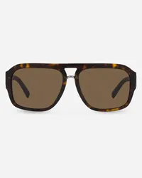 Dolce & Gabbana Dg Crossed Sunglasses - Uomo Icons Avana Acetato Generic