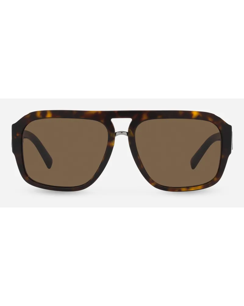 Dolce & Gabbana Dg Crossed Sunglasses - Uomo Icons Avana Acetato Generic