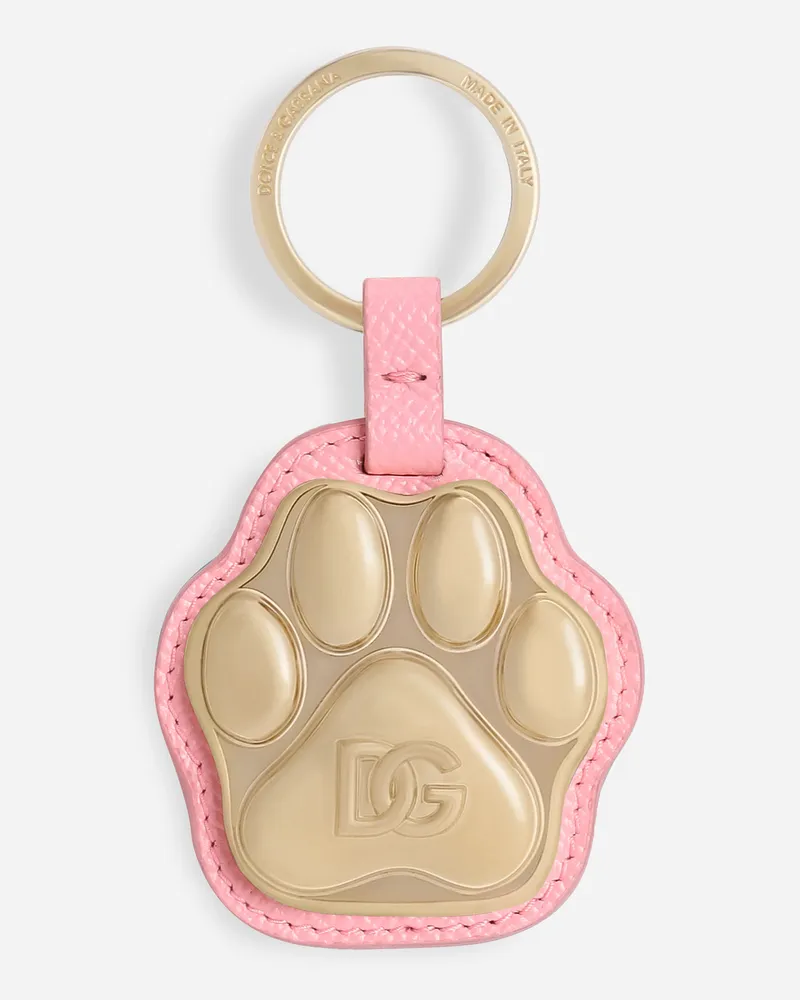 Dolce & Gabbana Portachiavi In Pelle Di Vitello - Accessori Per Cani Rosa Rosa