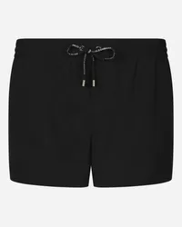 Dolce & Gabbana Boxer Da Mare Corto Stampa Dg - Uomo Beachwear Nero Nero