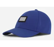 Cappello Da Baseball Nylon Con Placca Logata - Uomo Cappelli E Guanti Blu