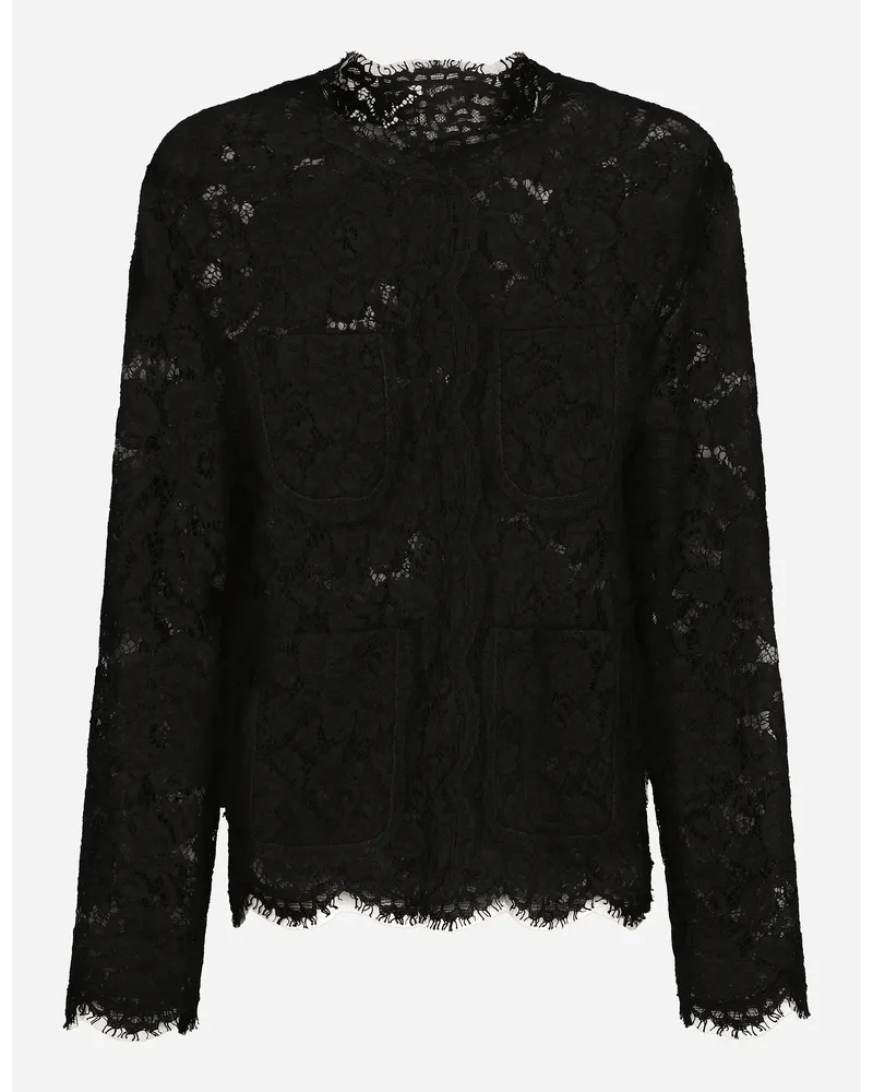 Dolce & Gabbana Single-breasted Lace Jacket - Donna Giacche E Blazer Nero Nero