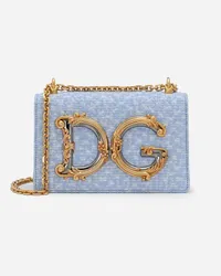 Dolce & Gabbana Borsa A Spalla Dg Girls Media - Donna Borse A Spalla E Tracolla Celeste Celeste