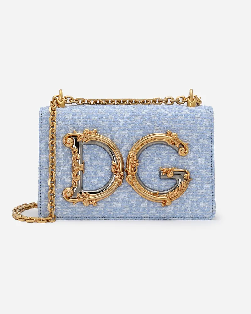 Dolce & Gabbana Borsa A Spalla Dg Girls Media - Donna Borse A Spalla E Tracolla Celeste Celeste