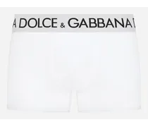 Boxer Cotone Bielastico - Uomo Intimo E Loungewear Bianco Cotone