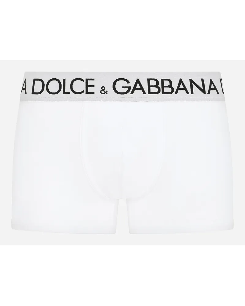 Dolce & Gabbana Boxer Cotone Bielastico - Uomo Intimo E Loungewear Bianco Cotone Bianco