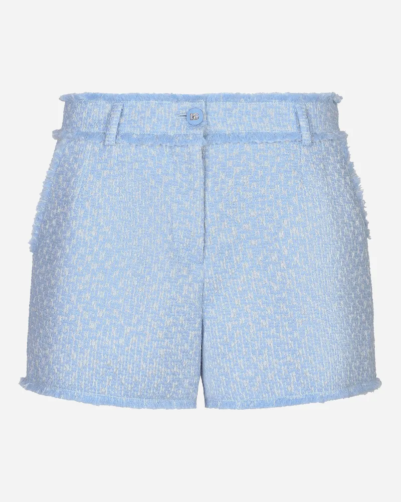 Dolce & Gabbana Shorts In Tweed Rachel - Donna Pantaloni E Shorts Azzurro Azzurro