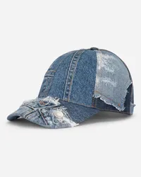 Dolce & Gabbana Cappello Da Baseball Denim Patchwork - Uomo Cappelli E Guanti Multicolore Variante