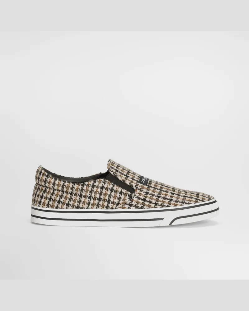 Dolce & Gabbana Sneaker Dg Sailing In Lana Pied-de-poule - Uomo Sneaker Multicolore Multicolor