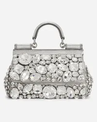 Dolce & Gabbana Borsa A Mano Sicily Piccola - Donna Borse A Mano Argento Argento