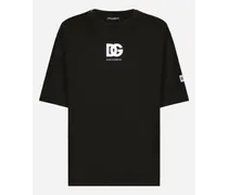 T-shirt Manica Corta Con Patch Dg Logo - Uomo T-shirts E Polo Nero
