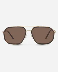 Dolce & Gabbana Gros Grain Sunglasses - Uomo Icons Oro E Avana Generic