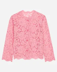 Dolce & Gabbana Giacca Monopetto In Pizzo - Donna Giacche E Blazer Rosa Rosa