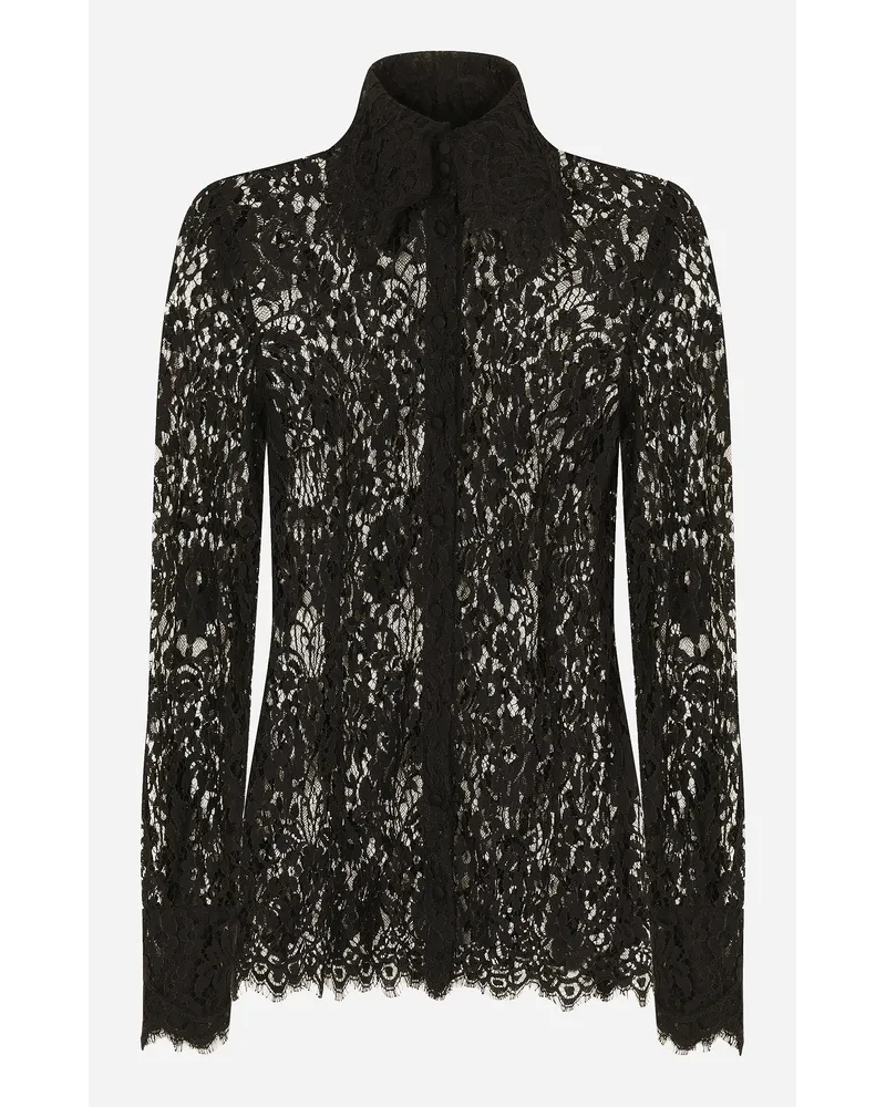 Dolce & Gabbana Lace Shirt - Donna Camicie E Top Nero Nero