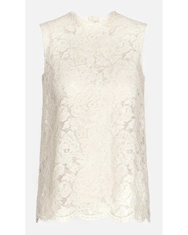 Dolce & Gabbana Top - Donna Camicie E Top Bianco Pizzo Bianco