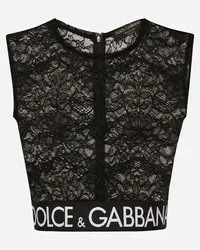 Dolce & Gabbana Top In Pizzo - Donna Camicie E Top Nero Nero