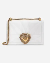 Dolce & Gabbana Borsa Devotion Grande In Nappa Metelasse - Donna Borse A Spalla E Tracolla Bianco Pelle Bianco