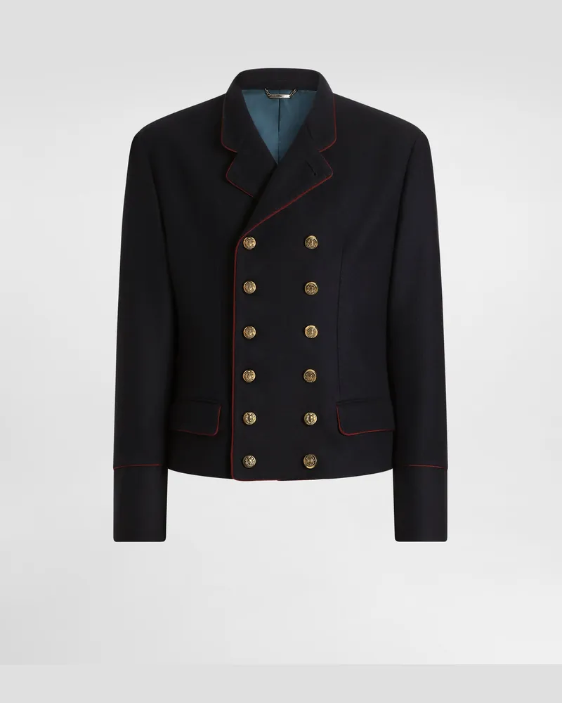 Dolce & Gabbana Giacca Doppiopetto In Lana - Uomo Collection Blu Blu