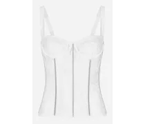 Lace Lingerie Bustier With Straps - Donna Camicie E Top Bianco Pizzo