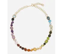 Necklace With Multi-colored Gems - Donna Collane Oro Oro