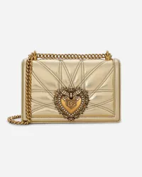 Dolce & Gabbana Borsa Devotion Media In Nappa Matelassé - Donna Collection Oro Pelle Oro