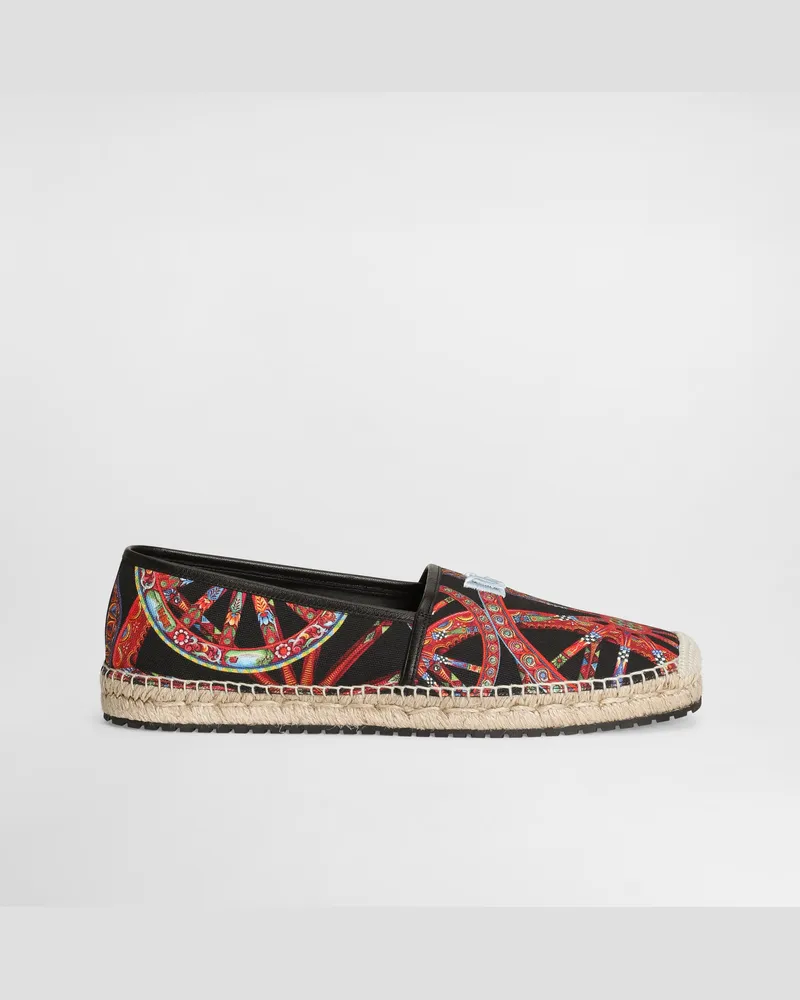 Dolce & Gabbana Espadrilla In Canvas Stampa Carretto - Uomo Sandali E Slide Multicolore Multicolore
