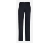 Pantalone In Cotone Stretch - Uomo Pantaloni E Shorts Blu