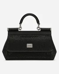 Dolce & Gabbana Borsa A Mano Sicily Piccola - Donna Borse A Mano Nero Viscosa Nero