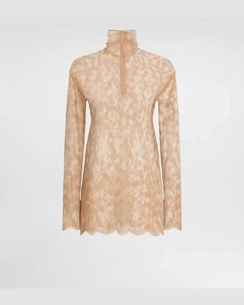 Dolce & Gabbana Blusa In Pizzo Chantilly - Donna Camicie E Top Multicolore Multicolore