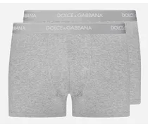 Bi-pack Boxer Regular Cotone Stretch - Uomo Intimo E Loungewear Grigio Cotone
