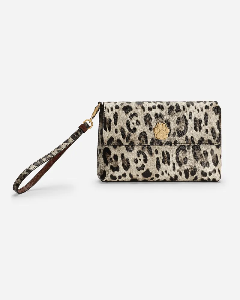 Dolce & Gabbana Borsa Porta Cibo Per Cani - Accessori Per Cani Stampa Animalier Leo