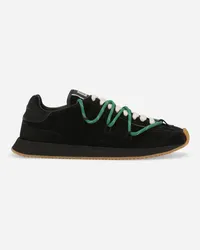 Dolce & Gabbana Sneaker Dg Runner In Suede - Uomo Sneaker Nero Nero