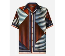 Camicia Hawaii In Seta Stampata - Uomo Camicie Stampa