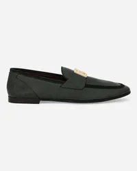 Dolce & Gabbana Calfskin Loafers With Dg Logo - Uomo Driver E Mocassini Verde Pelle Foresta