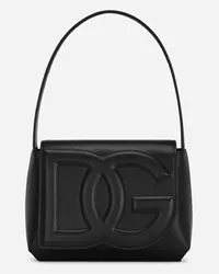 Dolce & Gabbana Borsa A Spalla Dg Logo Bag - Donna Borse A Spalla E Tracolla Nero Pelle Nero