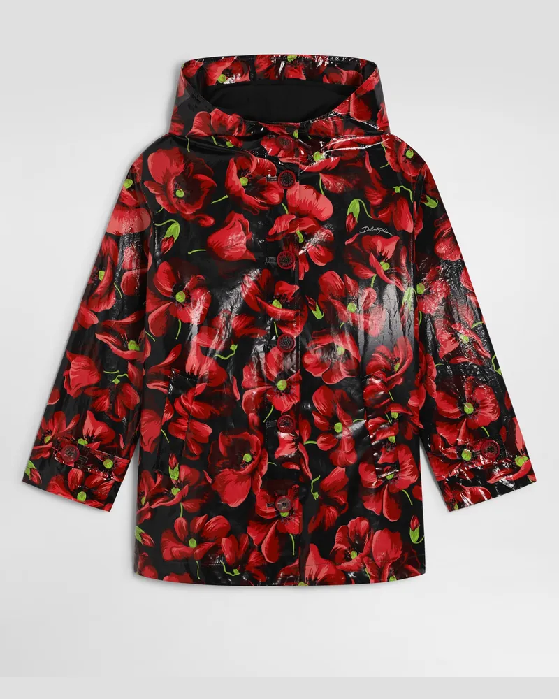 Dolce & Gabbana Trench In Popeline Stampa Papaveri - Donna Collection 