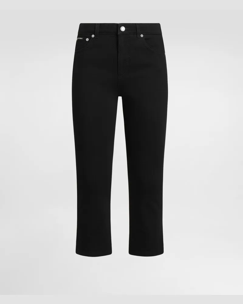 Dolce & Gabbana Pantaloni Capri 5 Tasche In Denim - Donna Denim Multicolore Variante