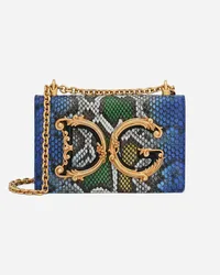 Dolce & Gabbana Borsa A Spalla Dg Girls Media - Donna Borse A Spalla E Tracolla Blu Pelli Pregiate Multicolor