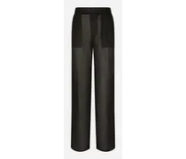 Dolce & Gabbana Pantalone Sartoriale Gamba Dritta In Lino - Uomo Pantaloni E Shorts Nero Nero