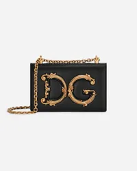 Dolce & Gabbana Borsa Dg Girls A Spalla In Nappa - Donna Borse A Spalla E Tracolla Nero Pelle Nero