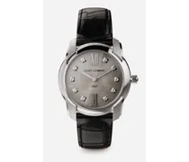 Dg7 Watch In Steel With Mother Of Pearl And Diamonds - Donna Orologi E Cinturini Nero