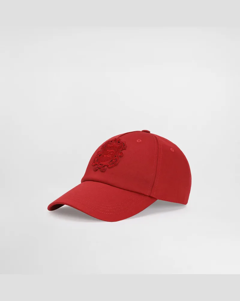 Dolce & Gabbana Cappello Baseball In Gabardina - Uomo Cappelli E Guanti Rosso Rosso