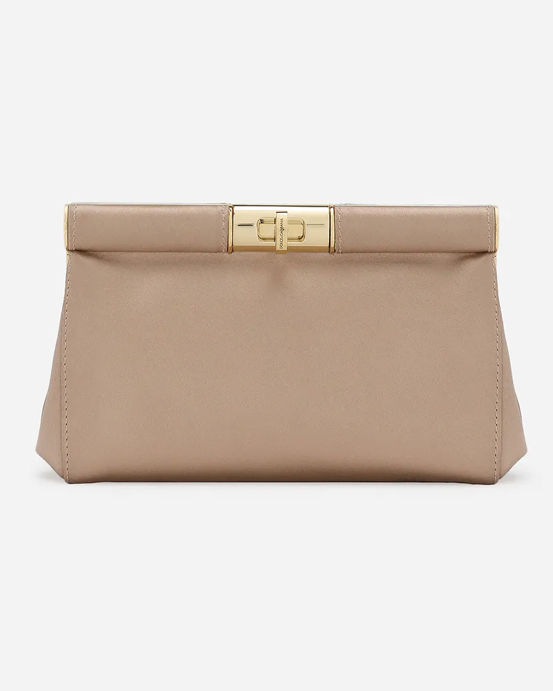 Dolce & Gabbana Borsa A Spalla Marlene Piccola - Donna Borse A Spalla E Tracolla Beige Viscosa Beige