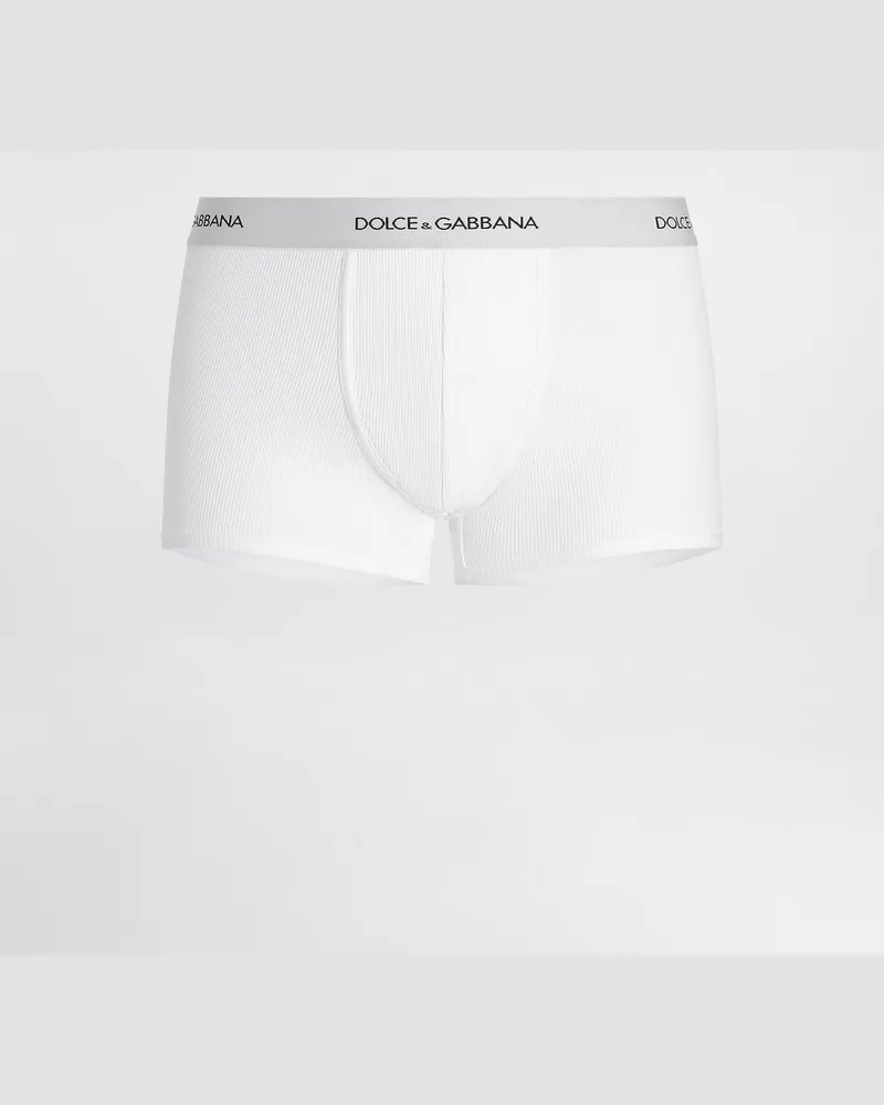 Dolce & Gabbana Bi-pack Regular Boxer Jersey Di Cotone - Uomo Intimo E Loungewear Bianco Cotone Bianco
