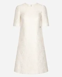 Dolce & Gabbana Abito Midi In Jacquard Floreale - Donna Abiti Bianco Bianco